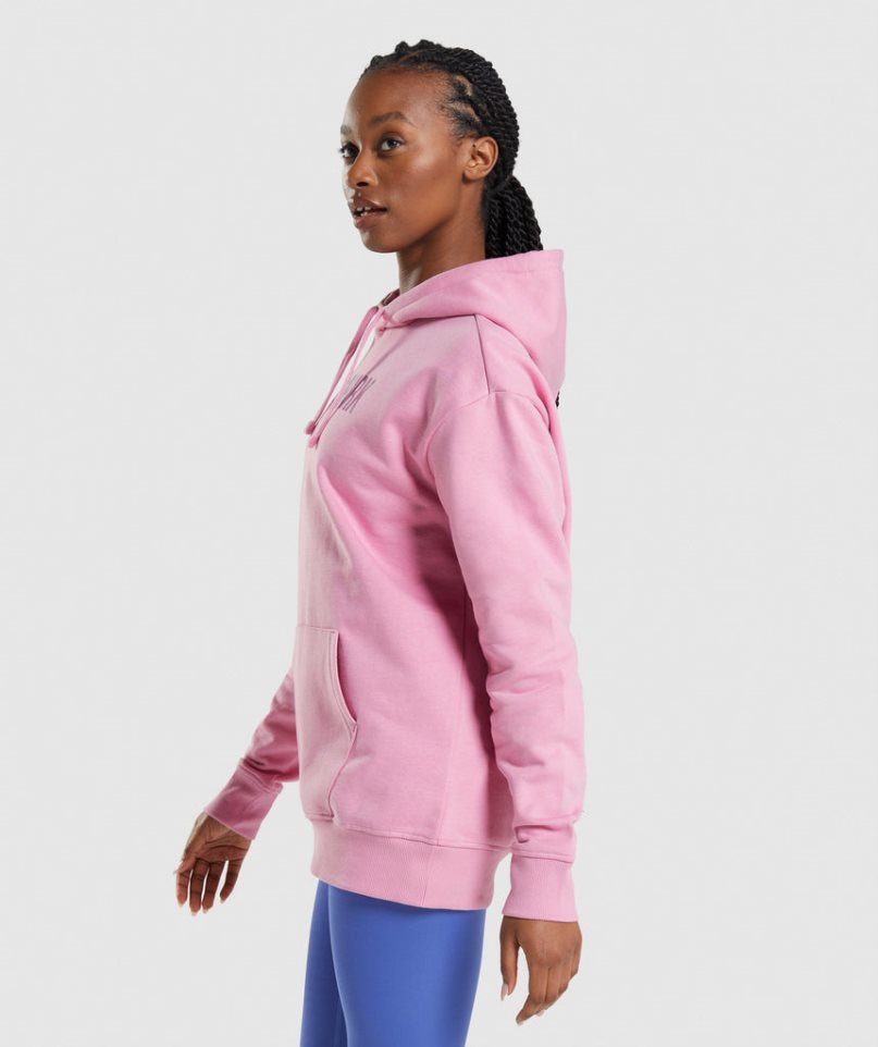 Women's Gymshark Apollo Oversized Hoodie Pink | CA 0DA5N6